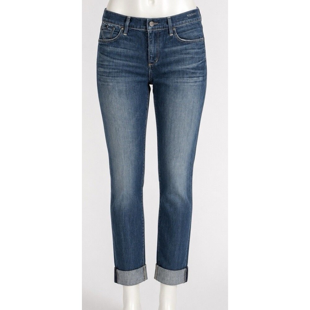 Citizens of Humanity Dani Jeans 27 Cropped Straight Leg Cuffed Stretch Denim USA